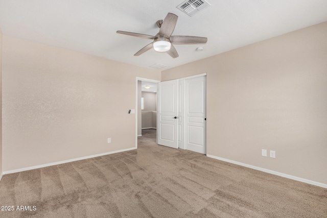 4151 Big Bend St, Sierra Vista, AZ 85650 - unfurnished bedroom with carpet floors, baseboards, a closet, and ceiling fan