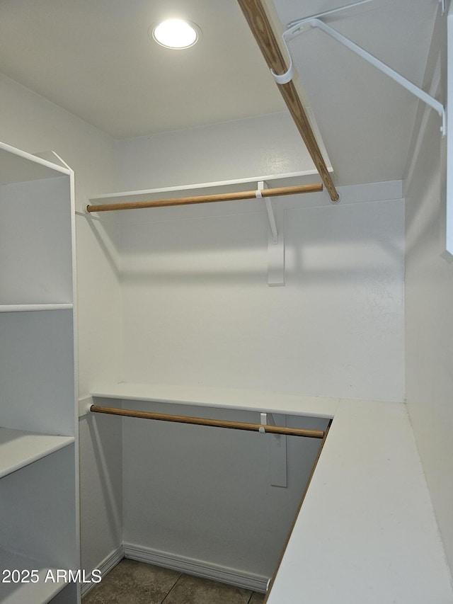 view of walk in closet