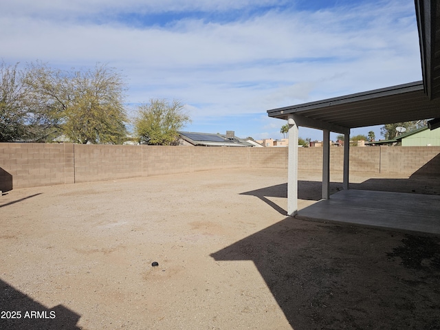 view of yard with a patio