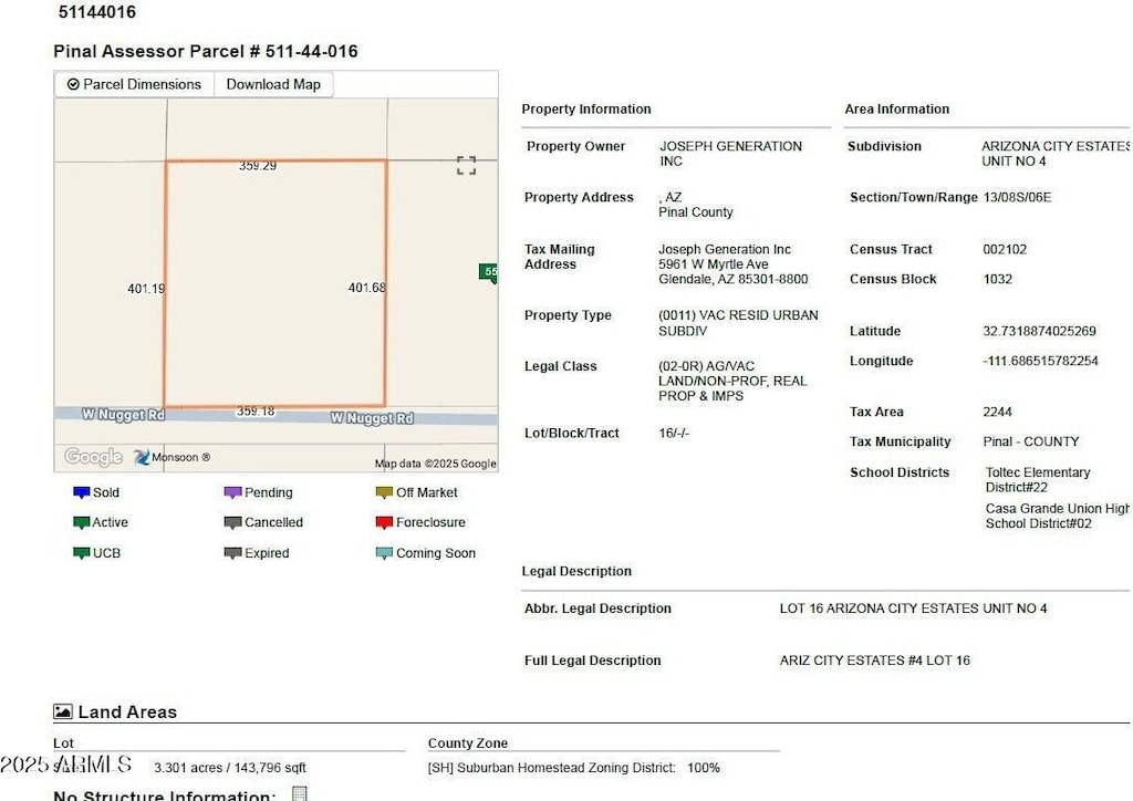 0 W Nugget Rd Unit 16, Arizona City, AZ 85123