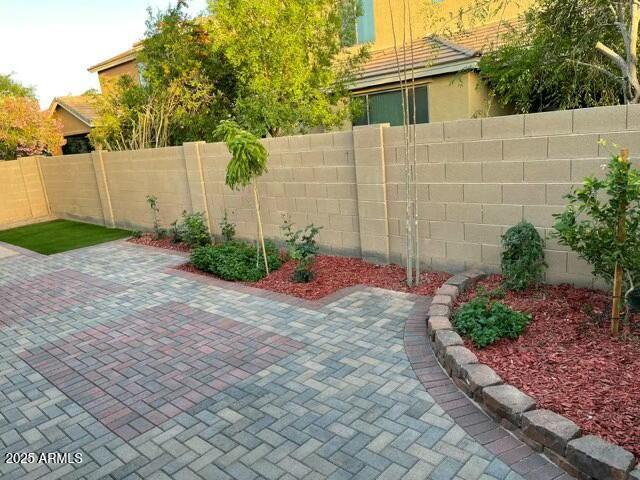 view of patio with a fenced backyard