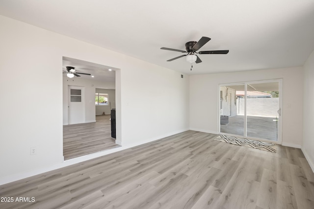 1427 W 6th Dr, Mesa, AZ 85202 - empty room featuring wood finished floors and ceiling fan