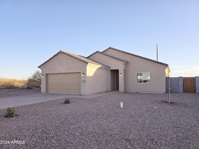 view of front of house featuring a garage