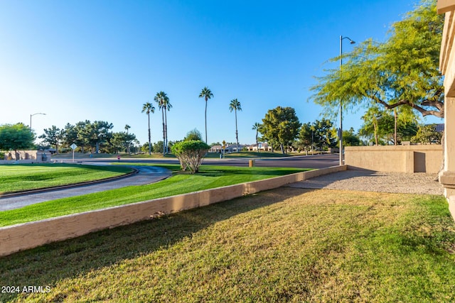 surrounding community featuring a lawn