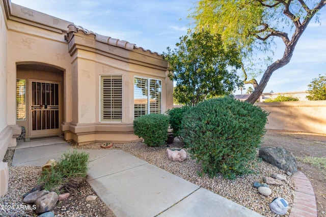 view of entrance to property