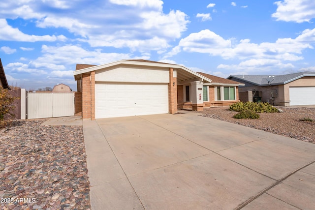 ranch-style home with a garage