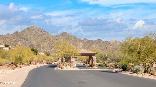 view of road featuring a mountain view