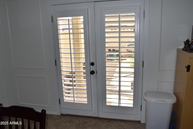 entryway with french doors