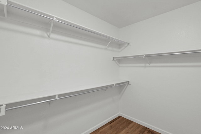 walk in closet featuring hardwood / wood-style floors