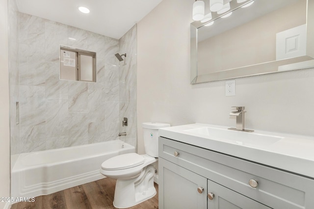 556 S Forest, Mesa, AZ 85204 - full bathroom featuring vanity, wood finished floors, and  shower combination