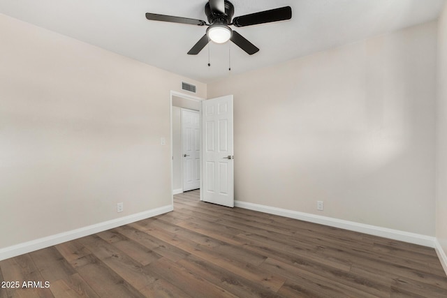 556 S Forest, Mesa, AZ 85204 - unfurnished room featuring wood finished floors and a ceiling fan
