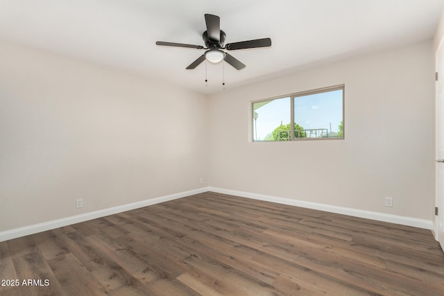 556 S Forest, Mesa, AZ 85204 - spare room with dark wood-style flooring and a ceiling fan