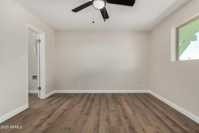 556 S Forest, Mesa, AZ 85204 - unfurnished room with wood finished floors and a ceiling fan