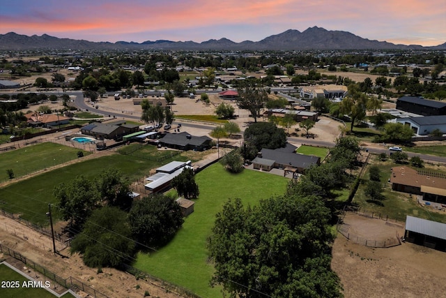 23265 S Via Del Arroyo, Queen Creek, AZ 85142 - aerial view at dusk of a mountain view