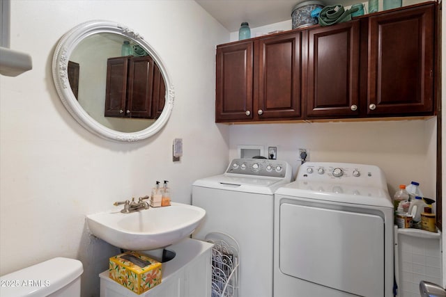 23265 S Via Del Arroyo, Queen Creek, AZ 85142 - laundry room with washing machine and clothes dryer and a sink