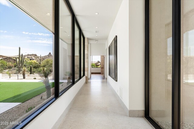 hall with plenty of natural light