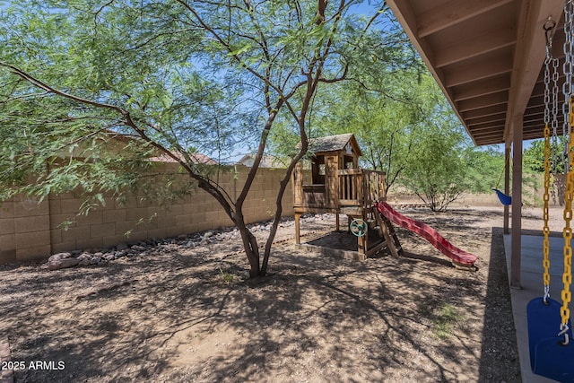 5911 E Evergreen St, Mesa, AZ 85205 - view of play area with a fenced backyard