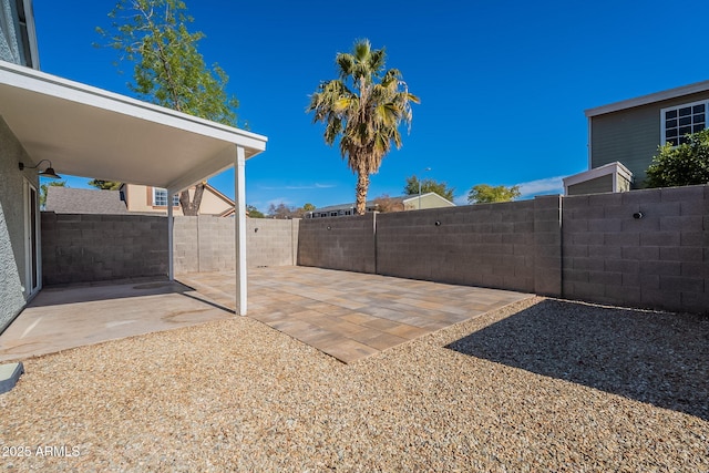 view of yard featuring a patio area