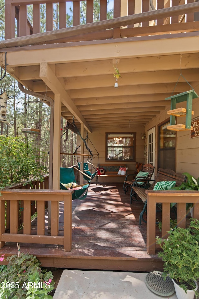 3910 Larson Loop, Forest Lakes, AZ 85931 - view of deck