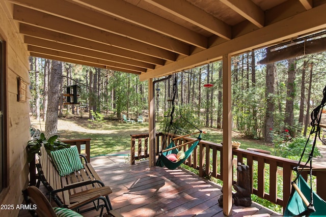 3910 Larson Loop, Forest Lakes, AZ 85931 - view of deck