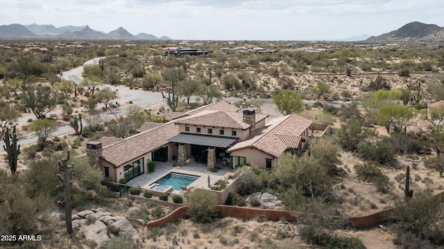 8454 E Leaning Rock Rd, Scottsdale, AZ 85266 - birds eye view of property with a mountain view