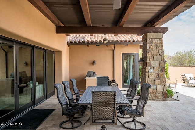 8454 E Leaning Rock Rd, Scottsdale, AZ 85266 - view of patio / terrace featuring outdoor dining space