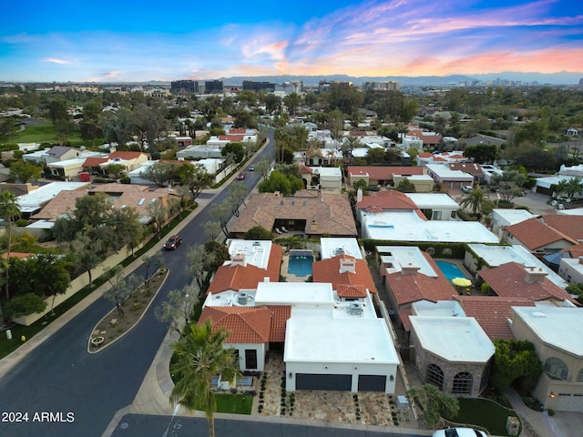 2421 E Montebello Ave, Phoenix, AZ 85016 - aerial view at dusk with a residential view