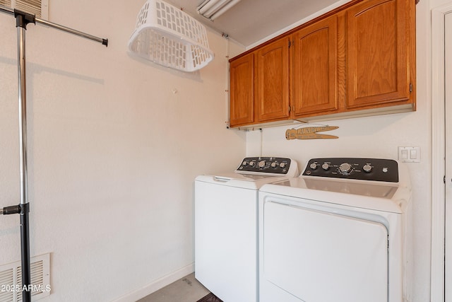 490 W Encinas St, Gilbert, AZ 85233 - washroom featuring washer and dryer, cabinet space, and baseboards