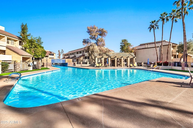 view of pool featuring a patio area