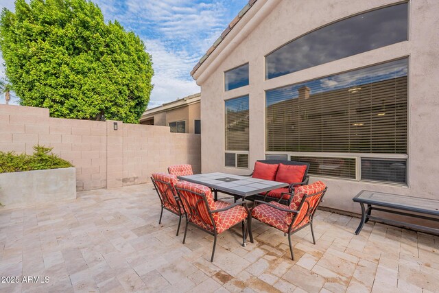 9678 E Voltaire Dr, Scottsdale, AZ 85260 - view of patio featuring outdoor dining space