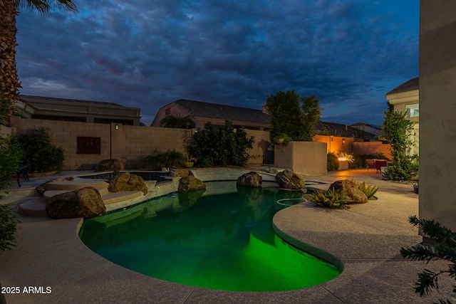 9678 E Voltaire Dr, Scottsdale, AZ 85260 - view of pool with a fenced backyard and a patio