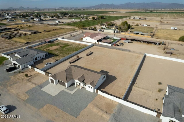 drone / aerial view with a mountain view