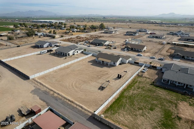 bird's eye view with a mountain view