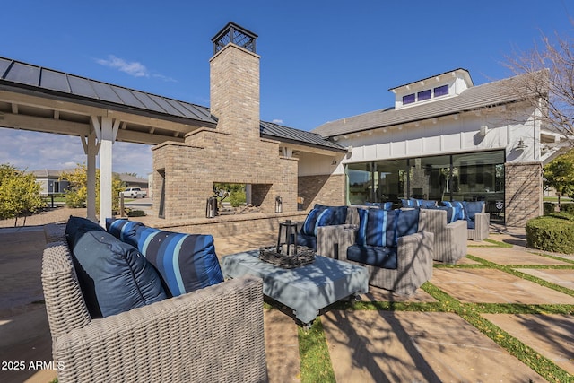 view of patio / terrace with an outdoor hangout area