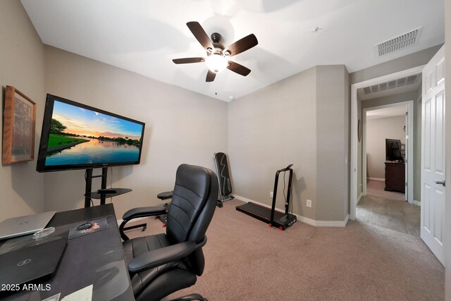 3359 E Penedes Dr, Gilbert, AZ 85298 - carpeted office space featuring ceiling fan and baseboards