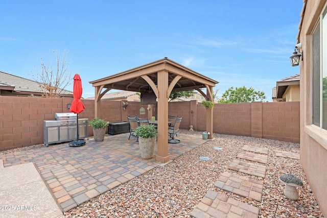 3359 E Penedes Dr, Gilbert, AZ 85298 - view of patio with a gazebo and a fenced backyard