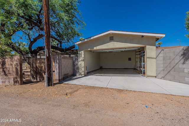 exterior space featuring fence