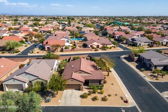 bird's eye view with a residential view