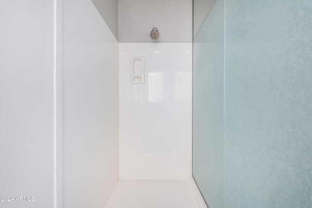 bathroom featuring walk in shower