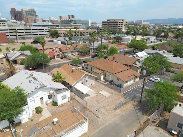 aerial view featuring a city view