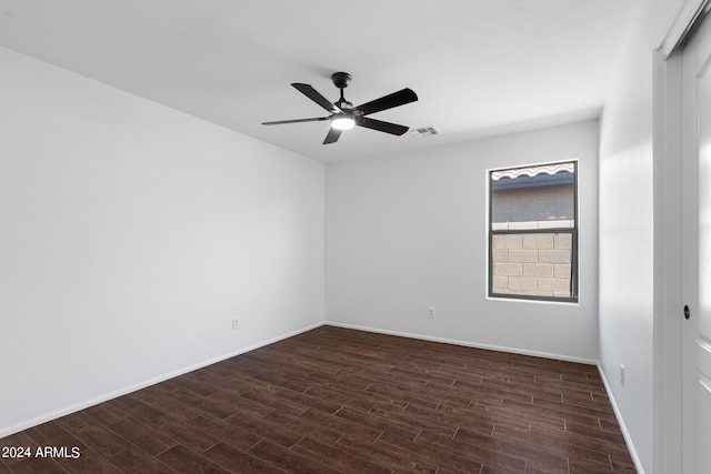 empty room with ceiling fan