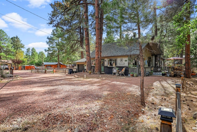 exterior space with covered porch