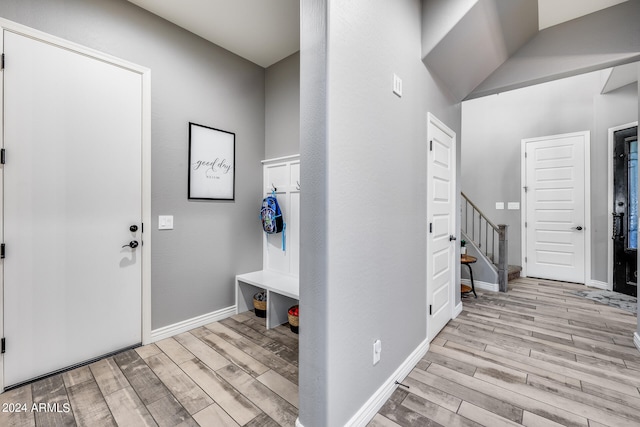 entryway featuring light wood-type flooring