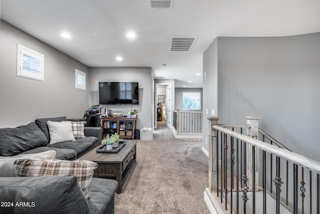 view of carpeted living room