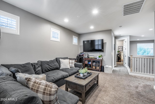 view of carpeted living room