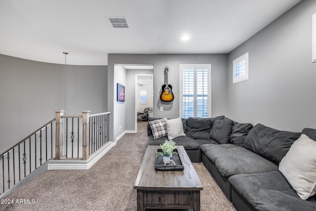 view of carpeted living room