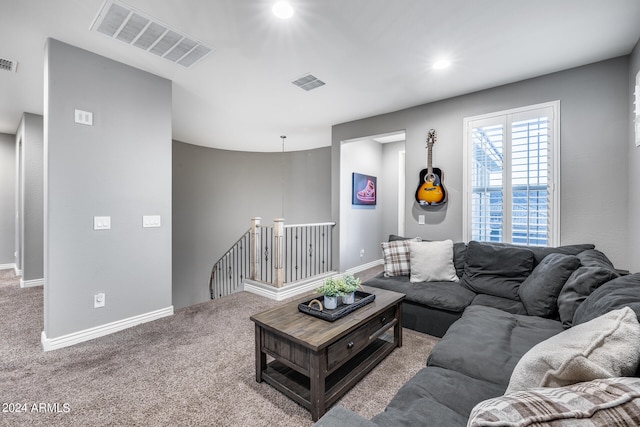 view of carpeted living room