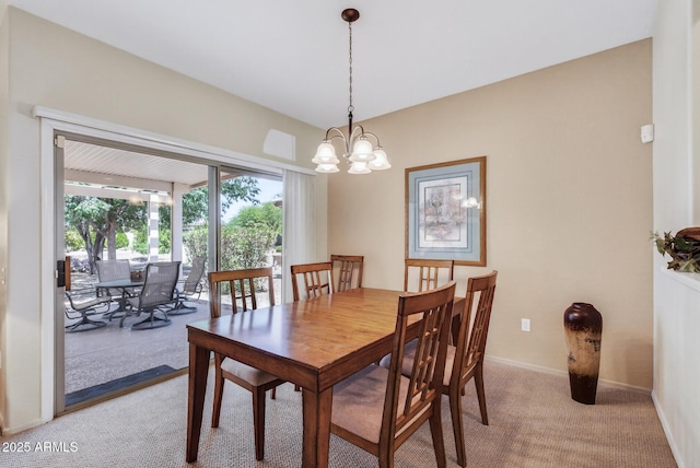16412 W Peppertree Ct, Surprise, AZ 85387 - dining room featuring a chandelier and light carpet
