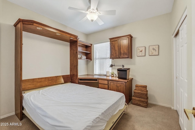 16412 W Peppertree Ct, Surprise, AZ 85387 - bedroom featuring a closet, light colored carpet, and a ceiling fan