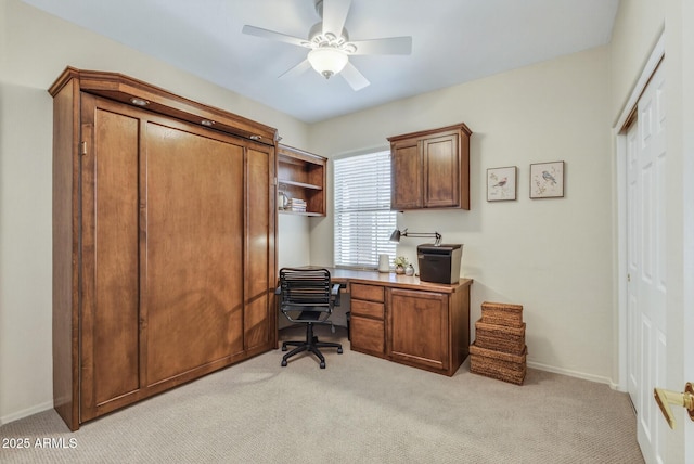 16412 W Peppertree Ct, Surprise, AZ 85387 - office featuring light carpet and a ceiling fan